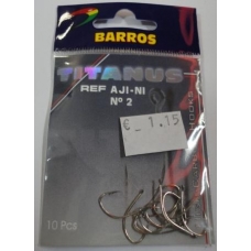 Anzois Barros Titanus Aji-NI nº2 10 Pcs